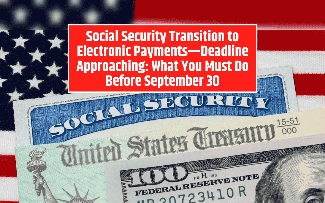 Social Security Transition to Electronic Payments—Deadline Approaching: What You Must Do Before September 30